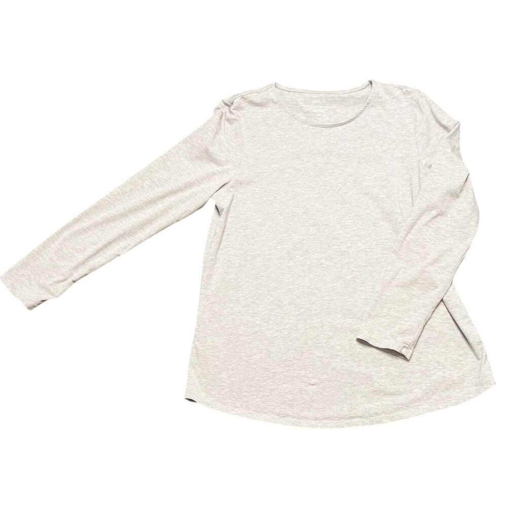 J. Jill Pure Jill Long Sleeve Shirttail Tee Top Womens Size S Petite Pima Cotton